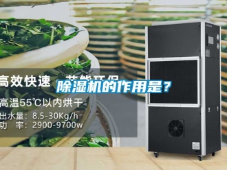 企業新聞除濕機的作用是？