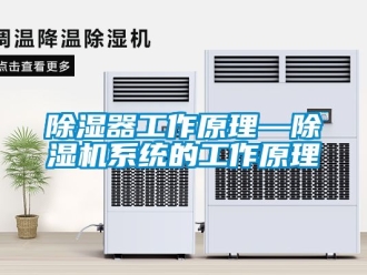 行業新聞除濕器工作原理—除濕機系統的工作原理