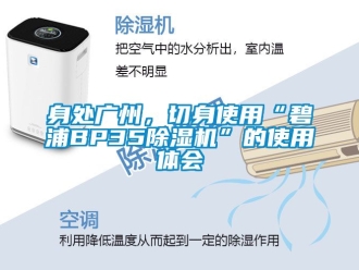 行業新聞身處廣州，切身使用“碧浦BP35除濕機”的使用體會
