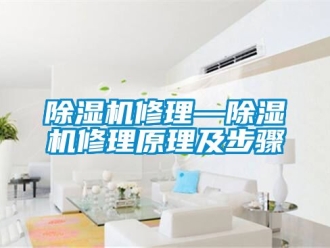 行業新聞除濕機修理—除濕機修理原理及步驟