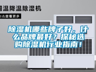 企業(yè)新聞除濕機哪些牌子好，什么品牌最好？探秘選購除濕機行業(yè)指南！
