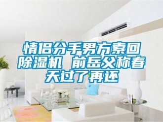 行業新聞情侶分手男方索回除濕機 前岳父稱春天過了再還