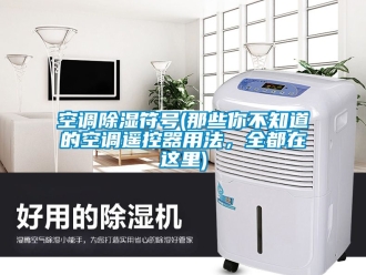 行業新聞空調除濕符號(那些你不知道的空調遙控器用法，全都在這里)