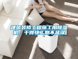 行業新聞建筑裝修工程施工用除濕機，干得快工期不延誤