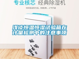 知識百科淺談恒溫恒濕試驗箱在計量檢測中的注意事項