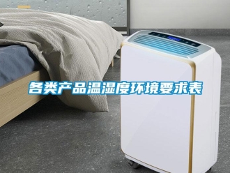 企業新聞各類產品溫濕度環境要求表