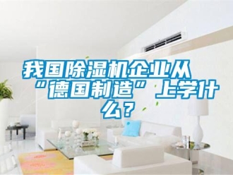 知識(shí)百科我國(guó)除濕機(jī)企業(yè)從“德國(guó)制造”上學(xué)什么？